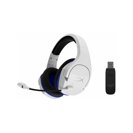 HyperX Cloud Stinger Core - Headset - full size - 2.4 GHz - wireless - white, blue - for Sony PlayStation 4, Sony PlayStation 5 - 0