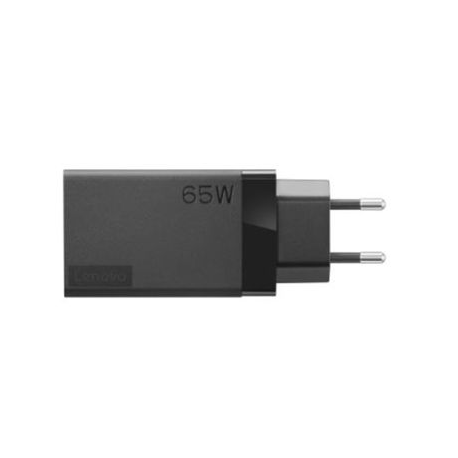 Lenovo 65W USB-C Travel Adapter - Power adapter - AC 100-240 V - 65 Watt - Europe - black - for IdeaPad Slim 7 15ITL05; 7 Carbon 14; ThinkPad E14 Gen 3; Yoga Slim 7 Pro 16 - 0