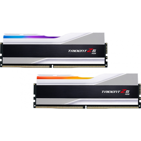 G.Skill Trident Z5 RGB - DDR5 - kit - 32 GB: 2 x 16 GB - DIMM 288-pin - 6000 MHz / PC5-48000 - CL36 - 1.35 V - unbuffered - non-ECC - metallic silver - 3