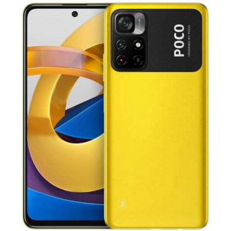 Xiaomi POCO M4 Pro 5G - 5G smartphone - dual-SIM - RAM 4 GB / 64 GB - microSD slot - LCD display - 6.6" - 2400 x 1080 pixels (90 Hz) - 2x rear cameras 50 MP, 8 MP - front camera 16 MP - poco yellow - 0