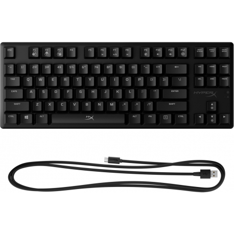 HyperX Alloy Origins Core - Keyboard - backlit - USB-C - QWERTY - US - key switch: HyperX Red - black - 4