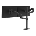 Ergotron LX Dual Stacking Arm Tall Pole - Mounting kit (2 articulating arms, 2 extension brackets, grommet plate, mounting hardware, desk clamp base, 2 pole collars, 23" pole) - for 2 LCD displays - matte black - screen size: up to 40" - desk-mountable