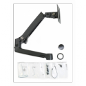 Ergotron LX Arm, Extension and Collar Kit - Mounting component (articulating arm, installation hardware, cap cover, pole collar) - for Monitor - matte black - pole mount