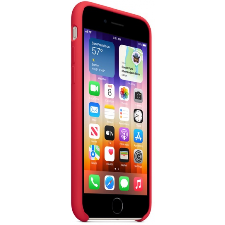 Apple - (PRODUCT) RED - back cover for mobile phone - silicone - red - for iPhone 7, 8, SE (2nd generation), SE (3rd generation) - 4