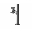 SpacePole Essentials SPV1301 - Mounting kit (pole, cover flange, cable clip, lock ring, VESA (arc-design) mount) - for LCD display  /  touchscreen - black - counter top, desk-mountable