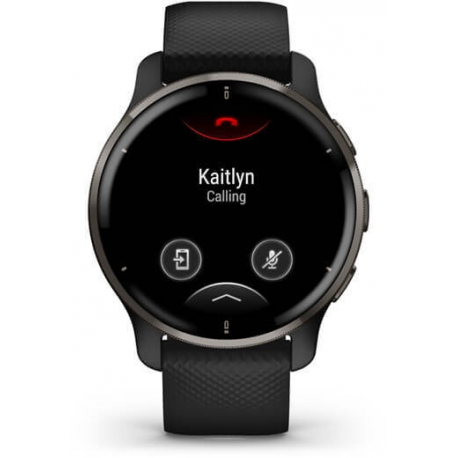 Garmin Venu 2 Plus - 43 mm - black - sport watch with band - wrist size: 125-190 mm - display 1.3" - Bluetooth, Wi-Fi, ANT+ - 51 g - 1