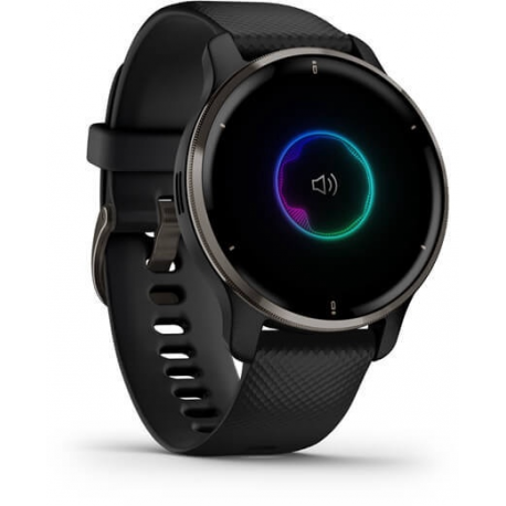 Garmin Venu 2 Plus - 43 mm - black - sport watch with band - wrist size: 125-190 mm - display 1.3" - Bluetooth, Wi-Fi, ANT+ - 51 g - 2