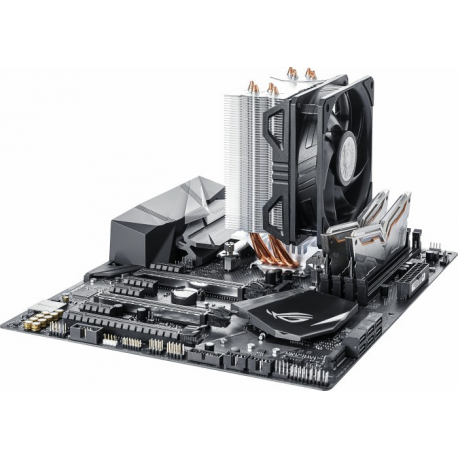 Cooler Master Hyper 212 Evo V2 - Processor cooler - (for: LGA775, LGA1156, AM2, AM2+, LGA1366, AM3, LGA1155, AM3+, LGA2011, FM1, FM2, LGA1150, FM2+, LGA2011-3, LGA1151, AM4, LGA2066, LGA1200, LGA1700) - aluminium - 120 mm - black silver - 8