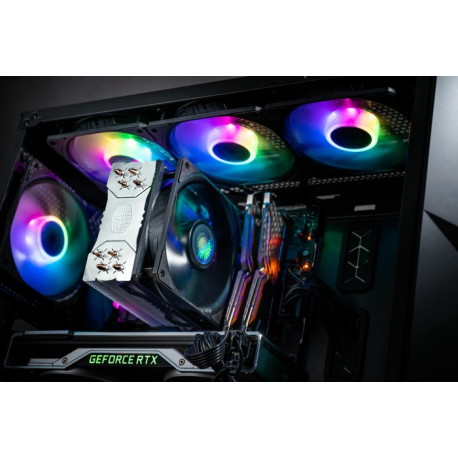 Cooler Master Hyper 212 Evo V2 - Processor cooler - (for: LGA775, LGA1156, AM2, AM2+, LGA1366, AM3, LGA1155, AM3+, LGA2011, FM1, FM2, LGA1150, FM2+, LGA2011-3, LGA1151, AM4, LGA2066, LGA1200, LGA1700) - aluminium - 120 mm - black silver - 9