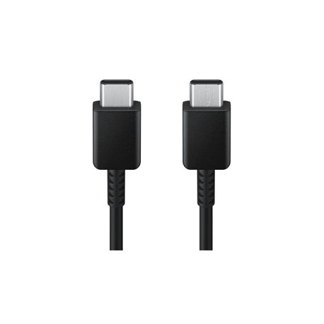 Samsung EP-DX310 - USB cable - USB-C (M) to USB-C (M) - USB 2.0 - 3 A - 1.8 m - USB Power Delivery (3A, 60W), Super Fast Charging up to 25W - black - 2