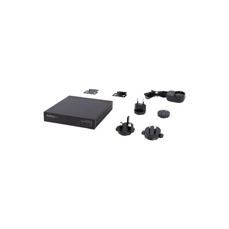 StarTech.com Unmanaged 2.5G Switch, 5 Port Gigabit Switch, 2.5GBASE-T Unmanaged Ethernet Switch, Network Switch, Desk / Wall Mount, Backwards Compatible w /  10 / 100 / 1000Mbps devices - 2.5 Gb Network Switch (DS52000) - Switch - unmanaged - 5 x 10 / 100 / 1000 / 2.5G - desktop, wall-mountable - DC power - 6