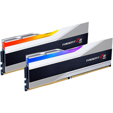 G.Skill Trident Z5 RGB - DDR5 - kit - 32 GB: 2 x 16 GB - DIMM 288-pin - 6400 MHz  /  PC5-51200 - CL32 - 1.4 V - unbuffered - non-ECC - metallic silver - 0
