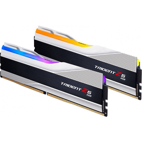 G.Skill Trident Z5 RGB - DDR5 - kit - 32 GB: 2 x 16 GB - DIMM 288-pin - 6400 MHz  /  PC5-51200 - CL32 - 1.4 V - unbuffered - non-ECC - metallic silver - 1