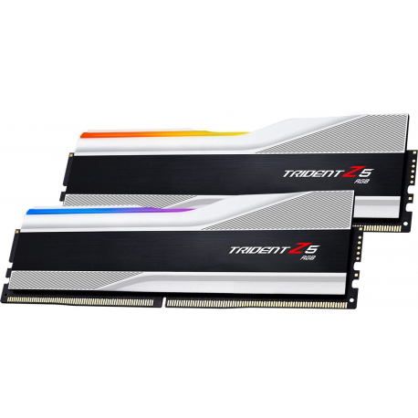 G.Skill Trident Z5 RGB - DDR5 - kit - 32 GB: 2 x 16 GB - DIMM 288-pin - 6400 MHz  /  PC5-51200 - CL32 - 1.4 V - unbuffered - non-ECC - metallic silver - 2