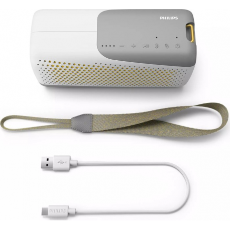 Philips Wireless speaker TAS4807W/00, P67 dust/water protection, Up to 12 hours of music, Built-in mic for calls, 20 W, white