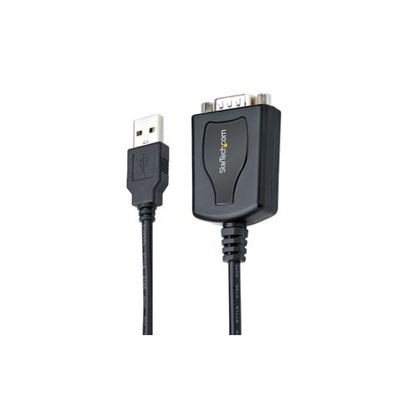 StarTech.com 3ft (1m) USB to Serial Cable with COM Port Retention, DB9 Male RS232 to USB Converter, Straight Through USB to Serial Adapter for PLC / Printer / Scanner - Prolific IC, Automatic Handshake, Windows / Mac OS (1P3FPC-USB-SERIAL) - Serial adapter - USB - RS-232 - 1