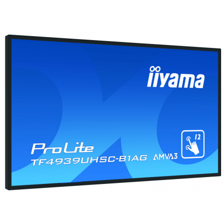 iiyama ProLite TF4939UHSC-B1AG - 49" Diagonal Class LED-backlit LCD display - interactive digital signage - with touchscreen (multi touch) - 4K UHD (2160p) 3840 x 2160 - matte black - 5