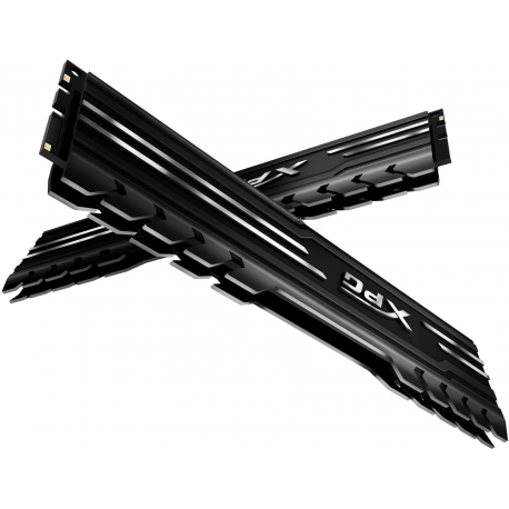 XPG GAMMIX D10 - DDR4 - kit - 32 GB: 2 x 16 GB - DIMM 288-pin - 3200 MHz  /  PC4-25600 - CL16 - 1.35 V - unbuffered - non-ECC - black - 2