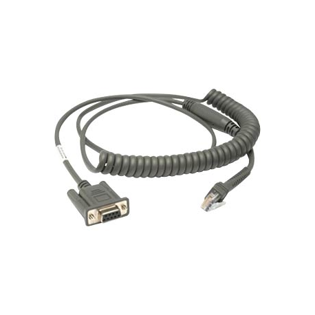 Zebra - Serial cable - DB-9 (F) - 2.74 m - coiled - for Symbol LS2208 - 0