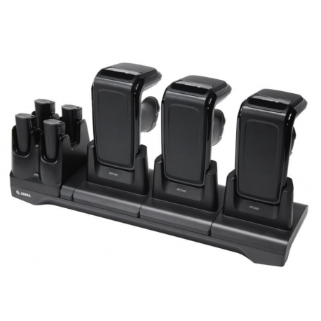 Zebra Multi-slot Charge / Communication Only Cradles - Docking cradle - Ethernet - for Zebra RFD40 UHF RFID Standard Sled - 0
