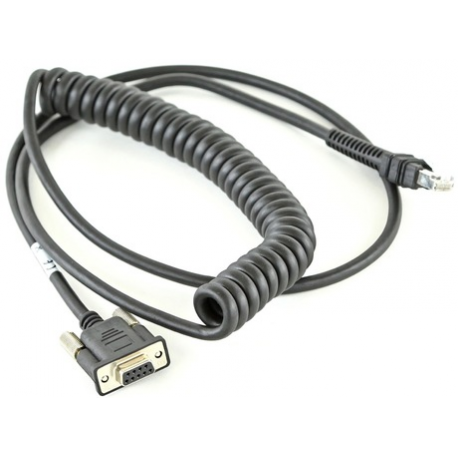 Zebra - Power  /  data cable - USB, DB-9 - 2.74 m - coiled - for Zebra DS3608-ER - 2