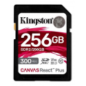 Kingston Canvas React Plus - Flash memory card - 256 GB - Video Class V90  /  UHS-II U3  /  Class10 - SDXC UHS-II