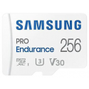 Samsung PRO Endurance MB-MJ256KA - Flash memory card (microSDXC to SD adapter included) - 256 GB - Video Class V30  /  UHS-I U3  /  Class10 - microSDXC UHS-I - white