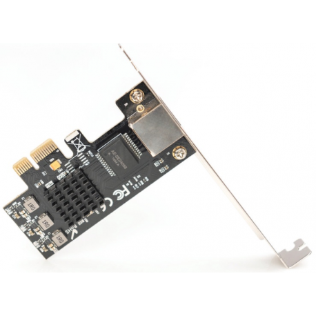 DIGITUS DN-10135 - Network adapter - PCIe 2.1 low profile - 10M / 100M / 1G / 2.5 Gigabit Ethernet x 1 - 4