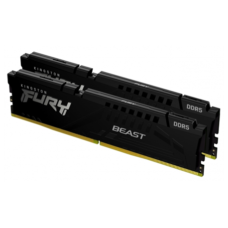 Kingston FURY Beast - DDR5 - kit - 32 GB: 2 x 16 GB - DIMM 288-pin - 5200 MHz  /  PC5-41600 - CL40 - 1.25 V - unbuffered - on-die ECC - black - 1