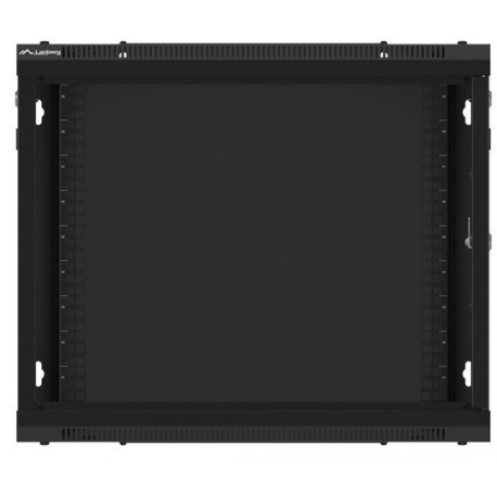 Lanberg WF01-6609-00B - Rack cabinet - wall mountable - black, RAL 9004 - 9U - 19" - 1