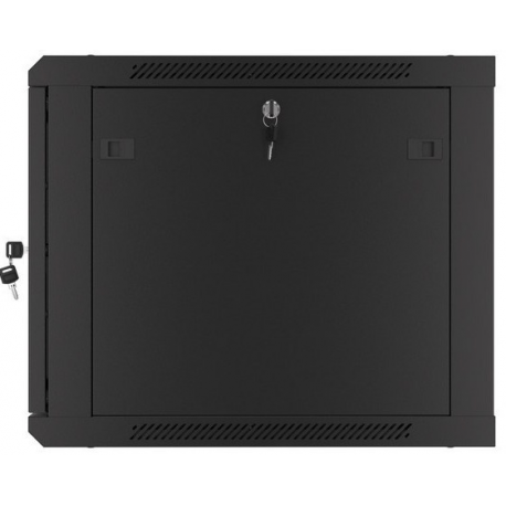 Lanberg WF01-6609-00B - Rack cabinet - wall mountable - black, RAL 9004 - 9U - 19" - 3