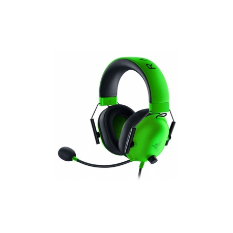 Razer BlackShark V2 X - Headset - full size - wired - 3.5 mm jack - noise isolating - razer green - 0