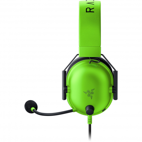Razer BlackShark V2 X - Headset - full size - wired - 3.5 mm jack - noise isolating - razer green - 3