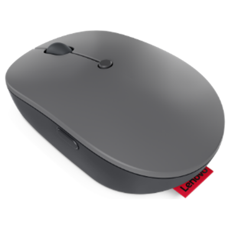 Lenovo Go - Mouse - ergonomic - right and left-handed - blue optical - 5 buttons - wireless - 2.4 GHz - USB-C wireless receiver - storm grey - retail - CRU - for ThinkCentre M70s Gen 3; ThinkPad E14 Gen 4; E15 Gen 4; X1 Carbon Gen 10; ThinkStation P360 - 2