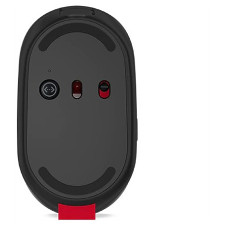 Lenovo Go - Mouse - ergonomic - right and left-handed - blue optical - 5 buttons - wireless - 2.4 GHz - USB-C wireless receiver - storm grey - retail - CRU - for ThinkCentre M70s Gen 3; ThinkPad E14 Gen 4; E15 Gen 4; X1 Carbon Gen 10; ThinkStation P360 - 8
