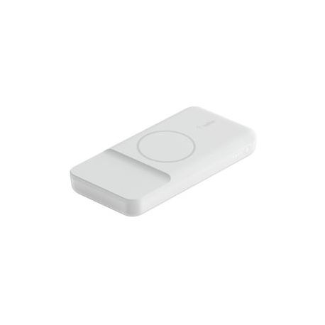 Belkin BOOST CHARGE - Wireless power bank - 10000 mAh - 18 Watt - Fast Charge - 2 output connectors (USB, magnetic, USB-C) - on cable: USB-C - white - for Apple iPhone 12, 12 mini, 12 Pro, 12 Pro Max - 0