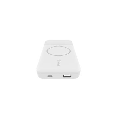 Belkin BOOST CHARGE - Wireless power bank - 10000 mAh - 18 Watt - Fast Charge - 2 output connectors (USB, magnetic, USB-C) - on cable: USB-C - white - for Apple iPhone 12, 12 mini, 12 Pro, 12 Pro Max - 3