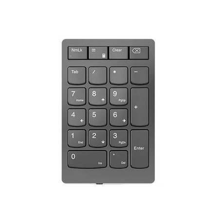 Lenovo Go Wireless Numeric Keypad - Keypad - wireless - 2.4 GHz - key switch: Scissor-Key - storm grey - retail - for ThinkCentre M70q Gen 2; ThinkPad E14 Gen 4; E15 Gen 4; ThinkStation P360; V15 - 4