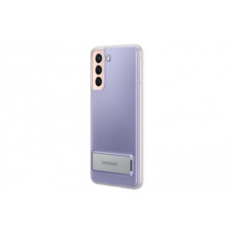 Samsung Clear Standing Cover EF-JG991 - Back cover for mobile phone - polycarbonate, thermoplastic polyurethane (TPU) - clear - for Galaxy S21 5G - 7