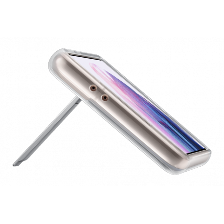 Samsung Clear Standing Cover EF-JG991 - Back cover for mobile phone - polycarbonate, thermoplastic polyurethane (TPU) - clear - for Galaxy S21 5G - 10