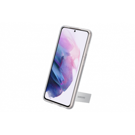 Samsung Clear Standing Cover EF-JG991 - Back cover for mobile phone - polycarbonate, thermoplastic polyurethane (TPU) - clear - for Galaxy S21 5G - 13