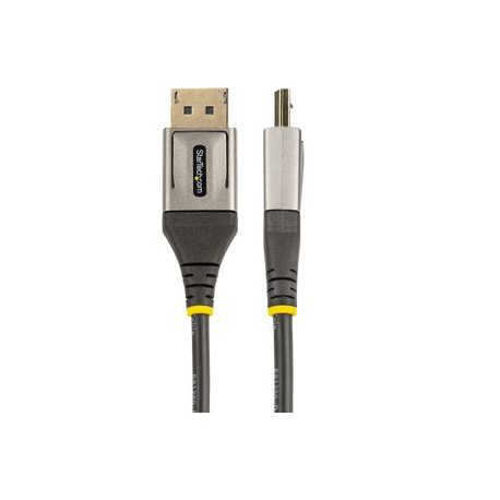 StarTech.com 16ft (5m) VESA Certified DisplayPort 1.4 Cable, 8K 60Hz HDR10, Ultra HD 4K 120Hz DP Video Cable, DisplayPort to DisplayPort Cable, DP Cord for Monitors / Displays, M / M - DP 1.4 Cable with Latches (DP14VMM5M) - DisplayPort cable - DisplayPort (M) to DisplayPort (M) - DisplayPort 1.4 - 5 m - molded, passive, 8K60Hz (7680 x 4320) support, 4K120Hz (3840 x 2160) support - grey, black - 1