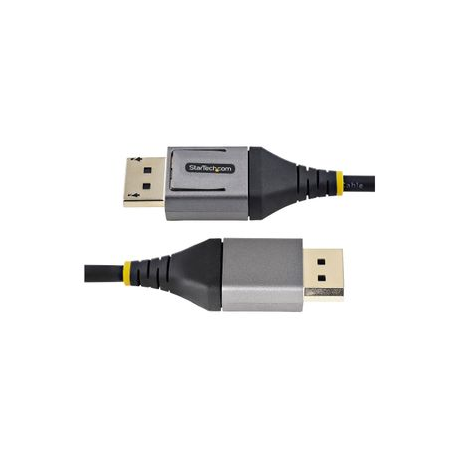 StarTech.com 16ft (5m) VESA Certified DisplayPort 1.4 Cable, 8K 60Hz HDR10, Ultra HD 4K 120Hz DP Video Cable, DisplayPort to DisplayPort Cable, DP Cord for Monitors / Displays, M / M - DP 1.4 Cable with Latches (DP14VMM5M) - DisplayPort cable - DisplayPort (M) to DisplayPort (M) - DisplayPort 1.4 - 5 m - molded, passive, 8K60Hz (7680 x 4320) support, 4K120Hz (3840 x 2160) support - grey, black - 2