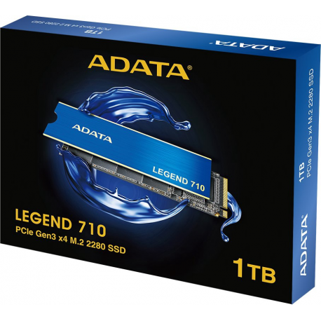 ADATA Legend 710 - SSD - 1 TB - internal - M.2 2280 - PCIe 3.0 x4 (NVMe) - 256-bit AES - integrated heatsink - 9