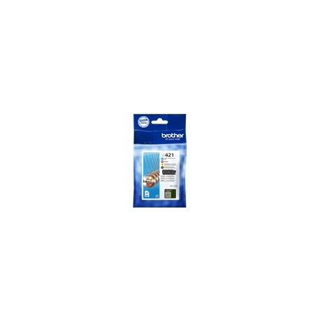 Brother LC421 Value Pack - 4-pack - black, yellow, cyan, magenta - original - ink cartridge - for Brother DCP-J1140DW, MFC-J1010DW, MFC-J1012DW - 0