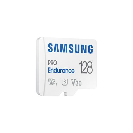 Samsung PRO Endurance MB-MJ128KA - Flash memory card (microSDXC to SD adapter included) - 128 GB - Video Class V30  /  UHS-I U3  /  Class10 - microSDXC UHS-I - white - 2