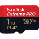 SanDisk Extreme Pro - Flash memory card (microSDXC to SD adapter included) - 1 TB - A2  /  Video Class V30  /  UHS-I U3  /  Class10 - microSDXC UHS-I