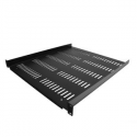 StarTech.com 1U Server Rack Shelf - Universal Vented Rack Mount Cantilever Tray for 19" Network Equipment Rack & Cabinet - Durable Design - Weight Capacity 55lb / 25kg - 20" Deep Shelf, Black(SHELF-1U-20-FIXED-V) - Rack shelf - black - 1U - 19"