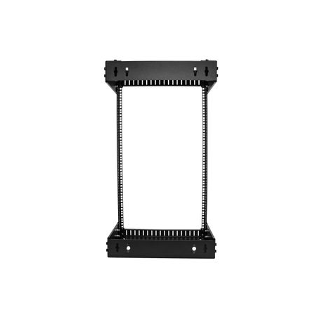 StarTech.com 18U 19" Wall Mount Network Rack, Adjustable Depth 12-20" 2 Post Open Frame Server Room Rack for AV / Data /  IT Communication / Computer Equipment / Switch with Cage Nuts & Screws - 18U Adjustable Rack (RACK-18U-20-WALL-OA) - Rack open frame - 2-post - wall mountable - black - 18U - 19" - 3