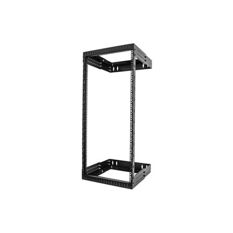 StarTech.com 24U 19" Wall Mount Network Rack, Adjustable Depth 12-20" 2 Post Open Frame Server Room Rack for AV / Data /  IT Communication / Computer Equipment / Switch with Cage Nuts & Screws - 24U Adjustable Rack (RACK-24U-20-WALL-OA) - Rack open frame - 2-post - wall mountable - black - 24U - 19" - 0